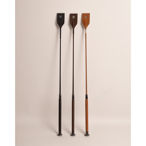 VELARI springzweep Guidance met leren handgreep brown | 65 cm