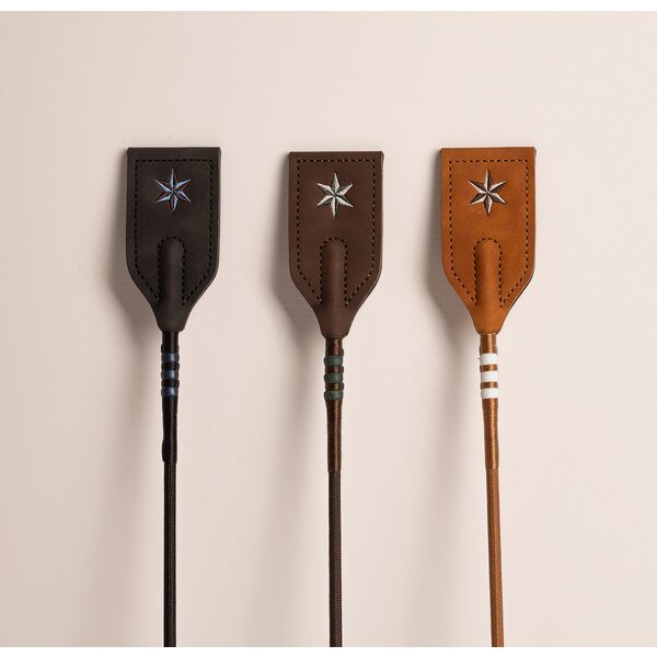 VELARI springzweep Guidance met leren handgreep brown | 65 cm