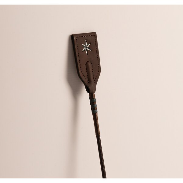 VELARI springzweep Guidance met leren handgreep brown | 65 cm