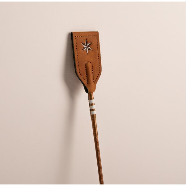 VELARI springzweep Guidance met leren handgreep light brown | 65 cm