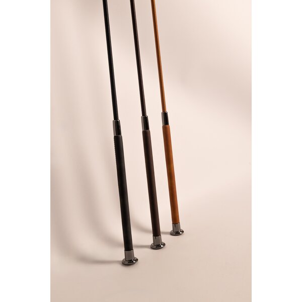 VELARI dressuurzweep Guidance met leren handgreep black | 120 cm