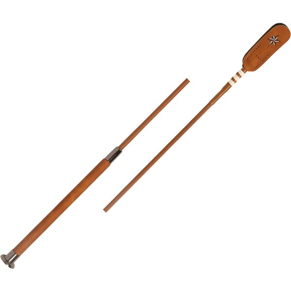 VELARI dressuurzweep Guidance met leren handgreep light brown | 120 cm