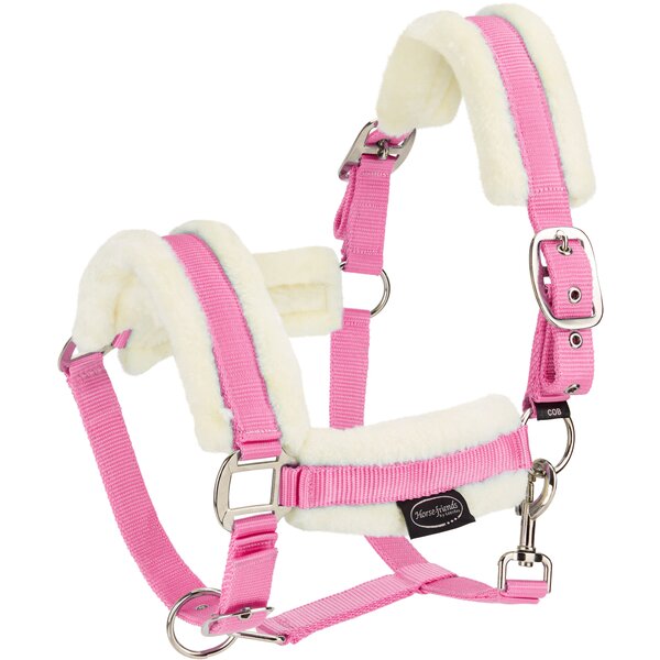 Horse-friends webhalster FauxFur Double Pin Buckle pink | Shetty