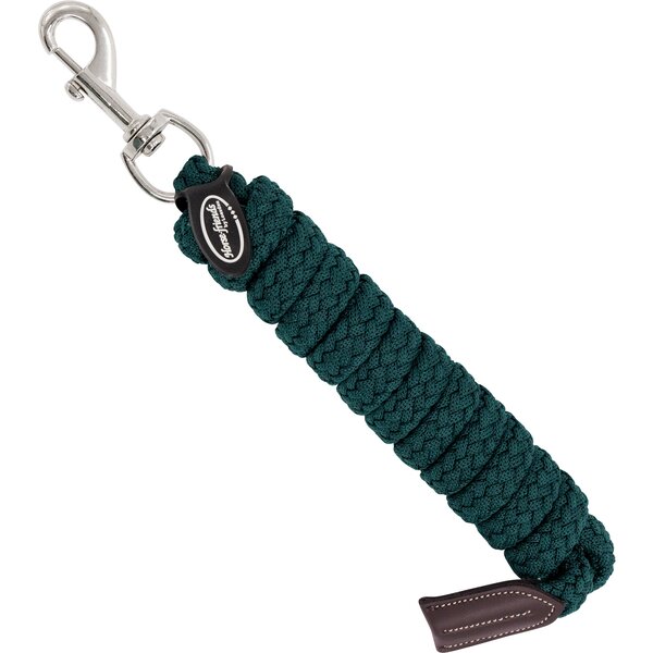 Horse-friends halster- en leidtouw met leren patch dark green | ca. 2 m