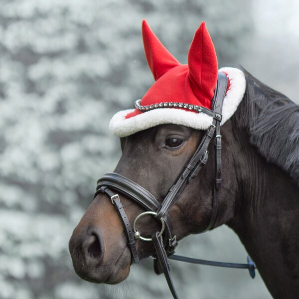 Horse-friends Weihnachtliche Pferdemütze rot | Pony