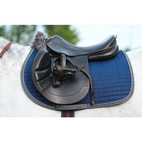 bucas Show-Line Collection Schabracke navy/grey | Warmblut/Springen