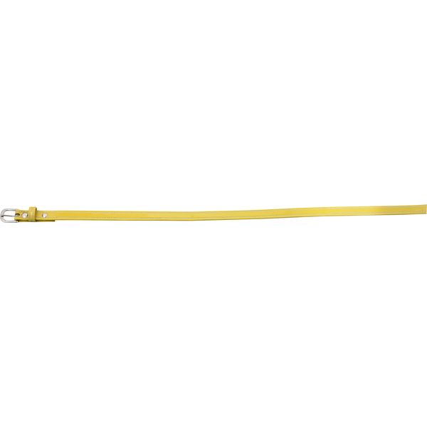 Gürtel Lack gelb | 85 cm