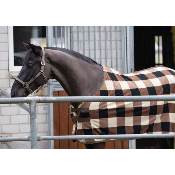 Horse-friends zweetdeken Sheffield brown/check | 125 cm