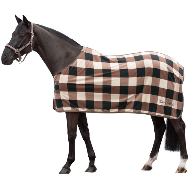 Horse-friends zweetdeken Sheffield brown/check | 125 cm