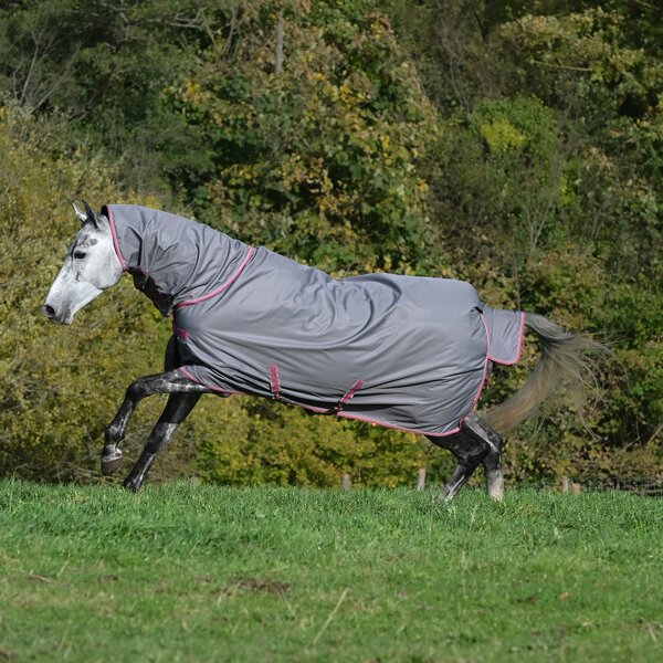 bucas outdoordeken Freedom Turnout Full Neck Light smoke grey | 125 cm