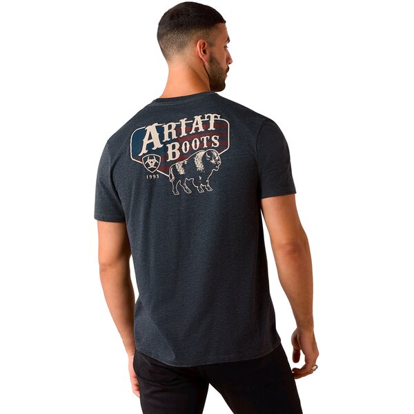 ARIAT T-shirt American Bison charcoal heather | XXL