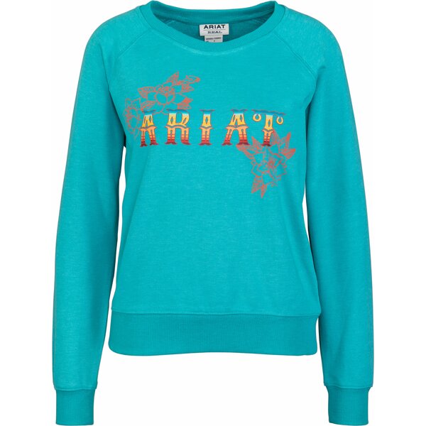ARIAT Sweatshirt WMS Real Rose green | XS