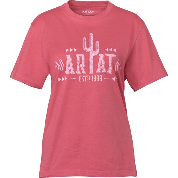 ARIAT T-Shirt Cactus Logo slate rose | S