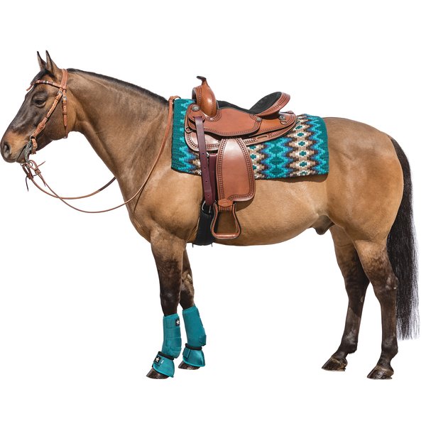 Lpro West WesternBlanket El Paso petrol/braun 34 x 36 Zoll