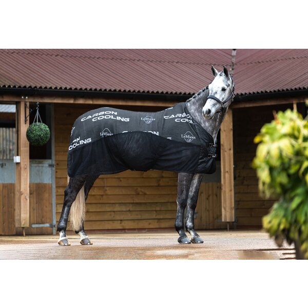 LeMieux zweetdeken Carbon Cooler Rug black | 155 cm