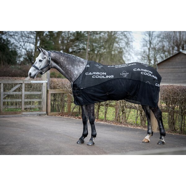 LeMieux zweetdeken Carbon Cooler Rug black | 155 cm