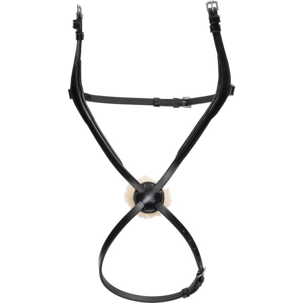 MONTIVUM Mexicaanse neusriem met bont black | Warmbloed