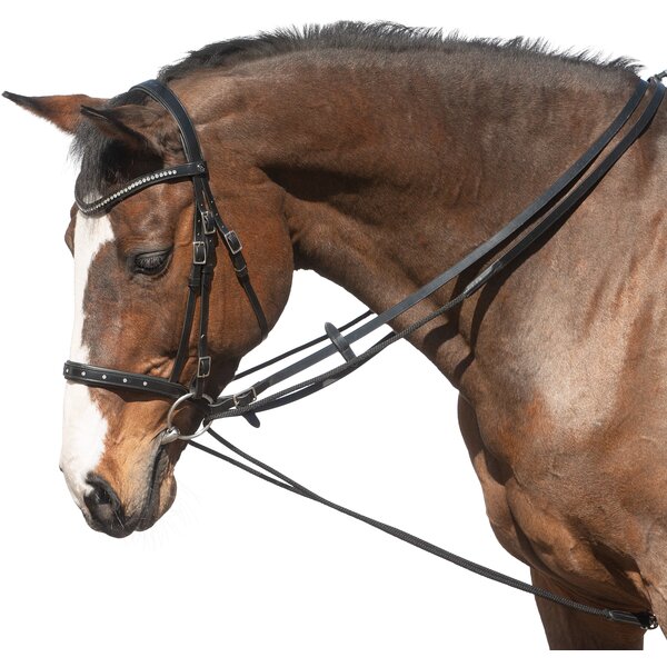 MONTIVUM slofteugels met PP-touw black | Warmbloed