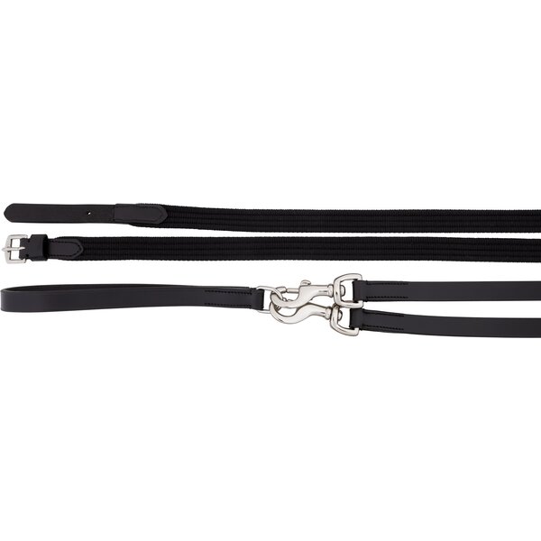 MONTIVUM singel-bijzetteugels met karabijnhaak black | Warmbloed