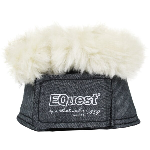 EQuest Hufglocken Melange mit Fell, für Minishetty und Shetty black | Shetty