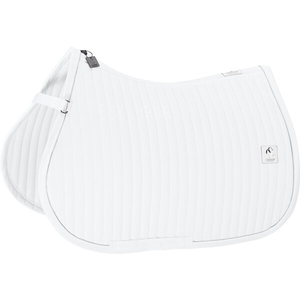 ESKADRON Classic Sports corduroy zadeldek met embleem white | Warmbloed/Veelzijdigheid