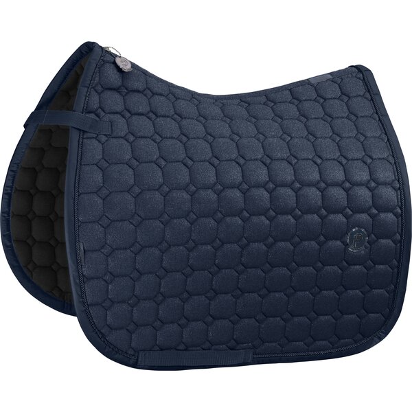 ESKADRON Platinum Schabracke Cotton Glitter atlantic blue | Warmblut/Dressur