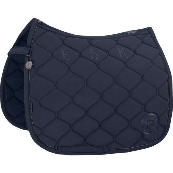 ESKADRON Platinum Schabracke Softshell Emblem atlantic blue | Warmblut/Dressur