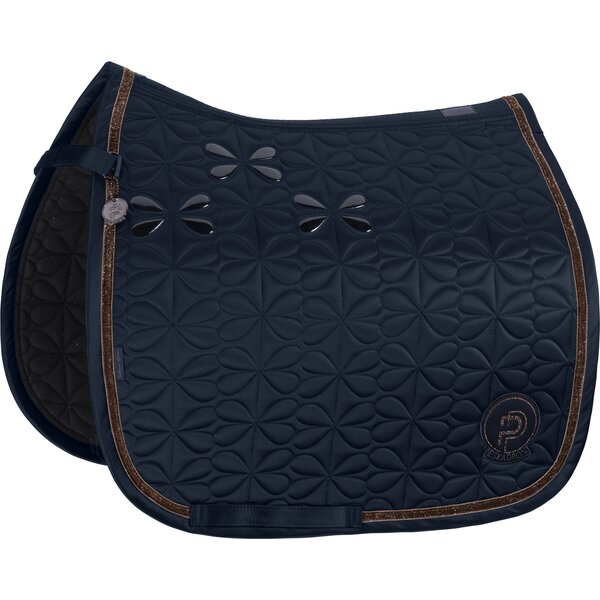 ESKADRON Platinum Schabracke Mattgloss Bow atlantic blue | Warmblut/Dressur