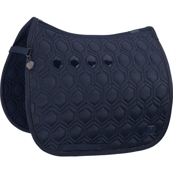 ESKADRON Platinum Schabracke Sparkle Emblem atlantic blue | Warmblut/Vielseitigkeit