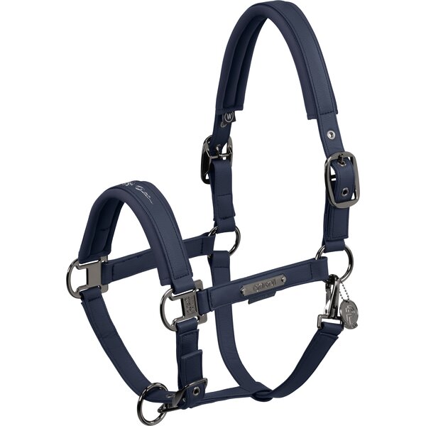 ESKADRON Platinum Halfter Double Pin Faux Leather atlantic blue | X-Warmblut