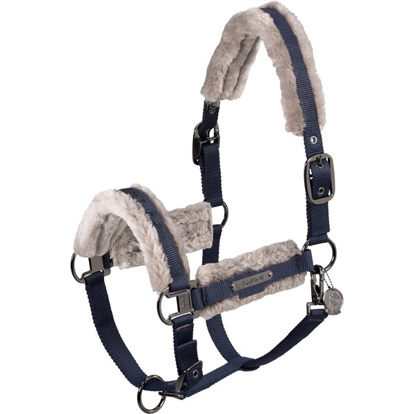 ESKADRON Platinum Halfter Double Pin Girth FauxFur atlantic blue | X-Warmblut