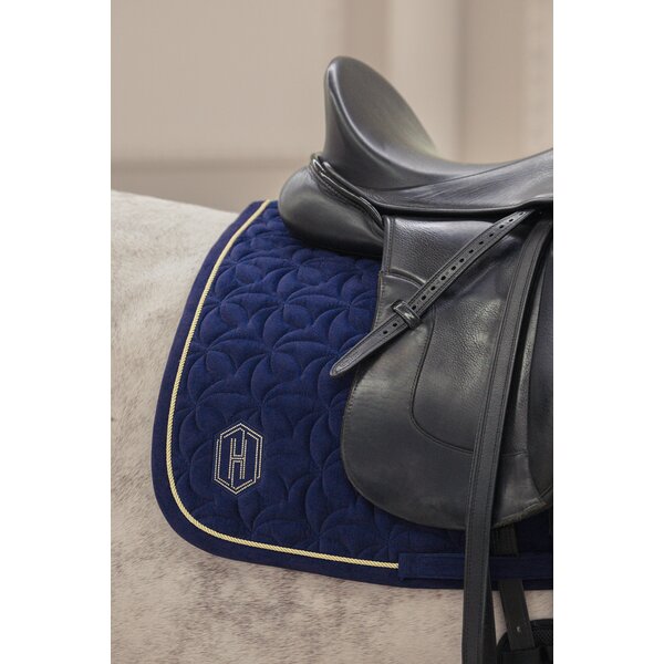 ESKADRON Heritage zadeldek velours embleem true blue | Warmbloed/Dressuur