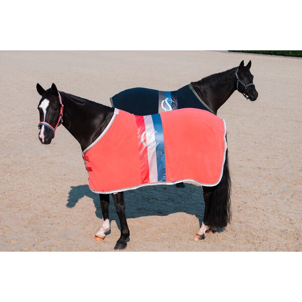 ESKADRON Classic Sports zweetdeken Fleece Stripes coral blossom | 85 cm