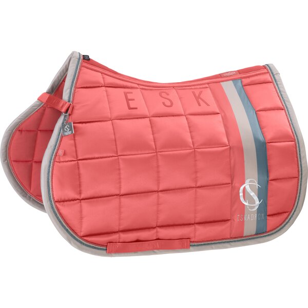 ESKADRON Classic Sports zadeldek Big Square Mattgloss coral blossom | Pony Dressuur