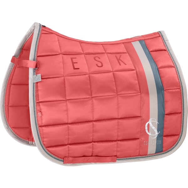 ESKADRON Classic Sports zadeldek Big Square Mattgloss coral blossom | Pony Dressuur