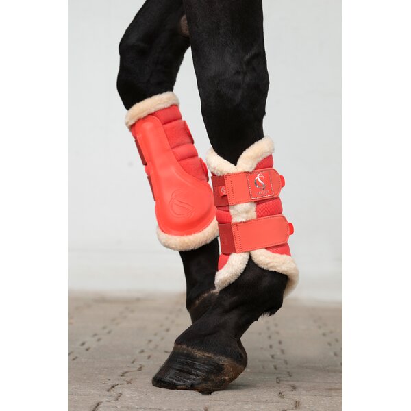 ESKADRON Classic Sports peesbeschermers Mesh FauxFur, voor voor- en achterbenen coral blossom | XL