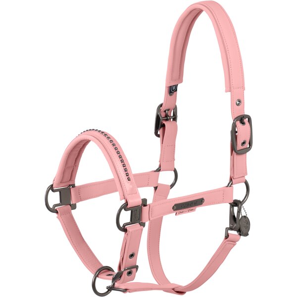 ESKADRON Platinum halster Softshell Pearls Double Pin soft rouge | Volbloed