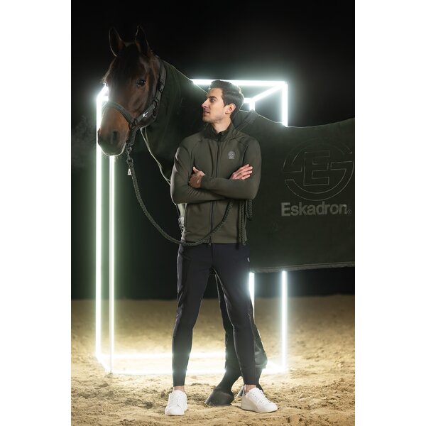 ESKADRON Dynamic zweetdeken Fleece Stamp olive | 135 cm