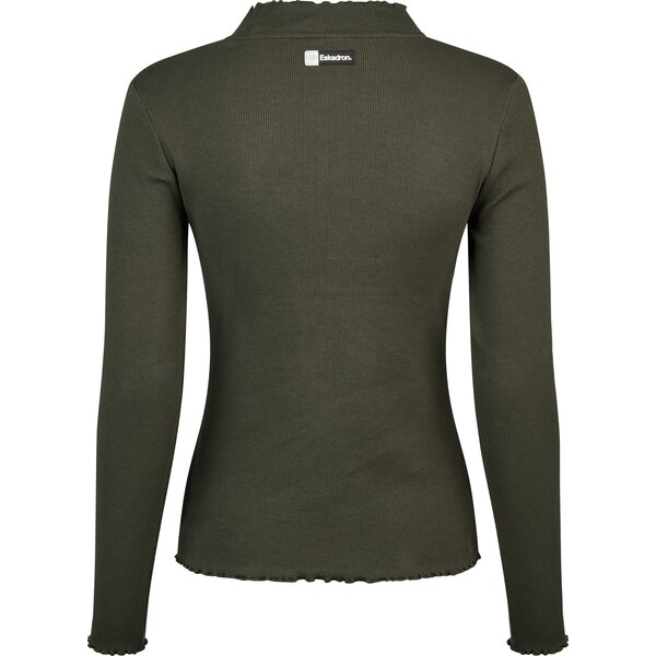 ESKADRON Dynamic ribcolshirt met lange mouwen olive | XS