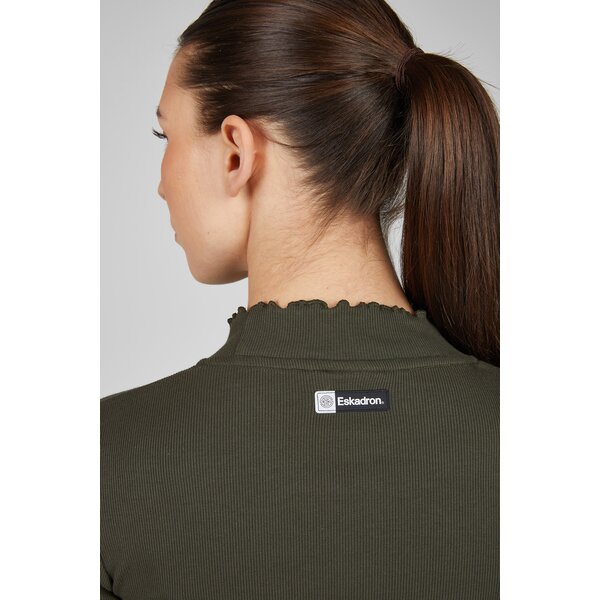 ESKADRON Dynamic ribcolshirt met lange mouwen olive | XS