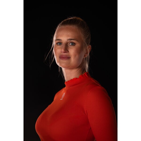ESKADRON Dynamic ribcolshirt met lange mouwen red | M