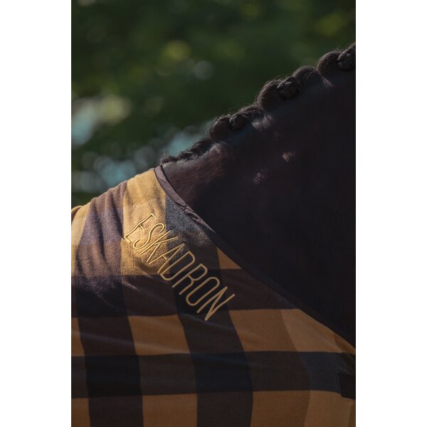ESKADRON Heritage zweetdeken Fleece Check cardamom/white | 115 cm