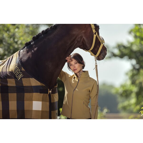 ESKADRON Heritage zweetdeken Fleece Check cardamom/white | 115 cm