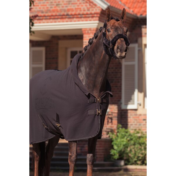 ESKADRON Heritage zweetdeken Double Fleece High Neck black truffle | 125 cm