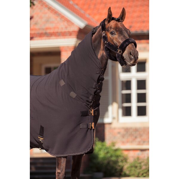 ESKADRON Heritage zweetdeken Double Fleece High Neck black truffle | 125 cm