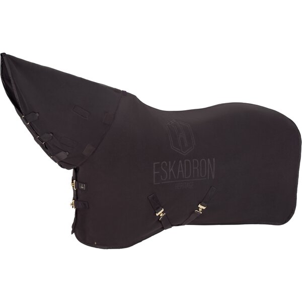 ESKADRON Heritage zweetdeken Double Fleece High Neck black truffle | 125 cm
