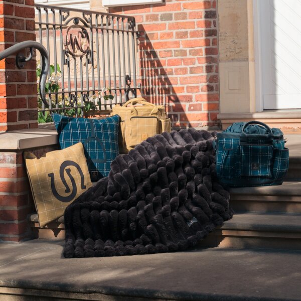 ESKADRON Heritage plaid Cosy black truffle | ca. 200 x 150 cm