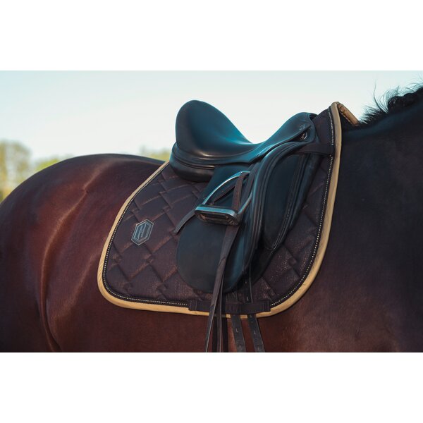 ESKADRON Heritage zadeldek Cotton Glitter black truffle | Pony Dressuur
