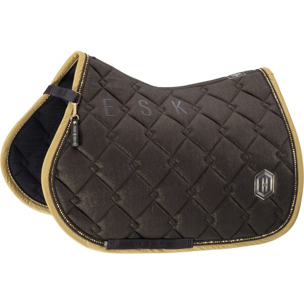 ESKADRON Heritage zadeldek Cotton Glitter black truffle | Pony Dressuur