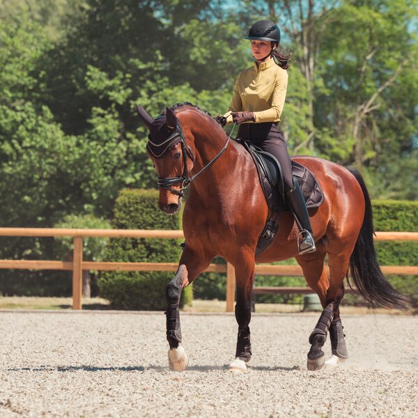 ESKADRON Heritage zadeldek Bicross Mattgloss black truffle | Pony Dressuur